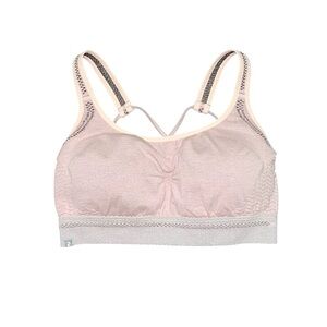 Kimjaly Pink Yoga Sports Bra Women’s Size Large Activewear Athletic Gym Fitness